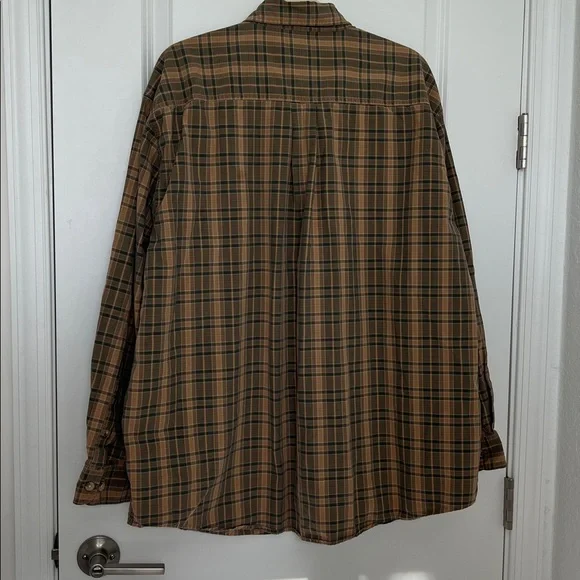 Vintage 90s Carhartt Plaid Long Sleeve Button Up Shirt Size XL - Picture 3 of 13